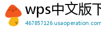 wps中文版下载